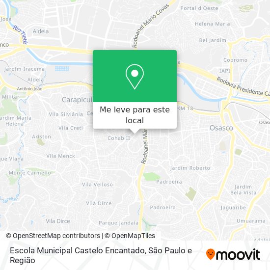 Escola Municipal Castelo Encantado mapa