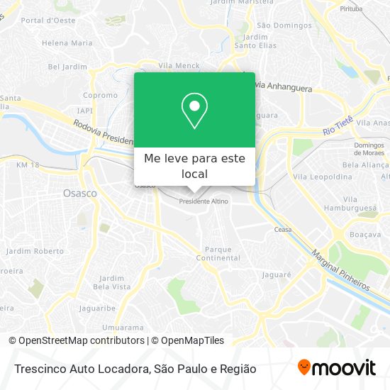 Trescinco Auto Locadora mapa