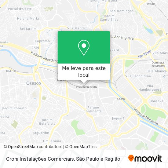 Croni Instalações Comerciais mapa