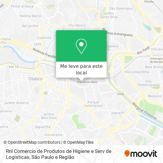 Rnl Comércio de Produtos de Higiene e Serv de Logísticas mapa