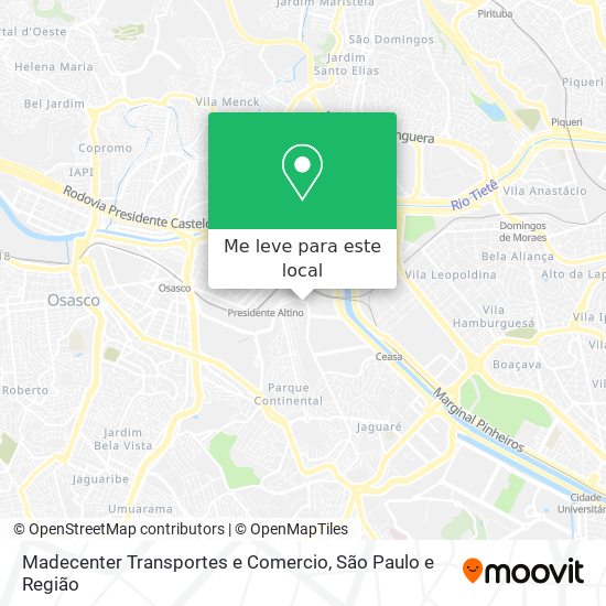 Madecenter Transportes e Comercio mapa