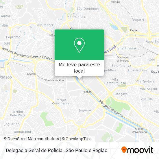 Delegacia Geral de Polícia. mapa