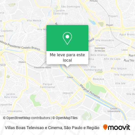 Villas Boas Televisao e Cinema mapa