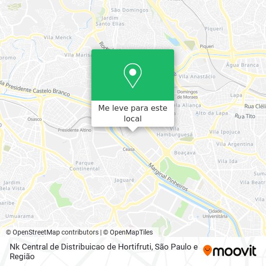 Nk Central de Distribuicao de Hortifruti mapa