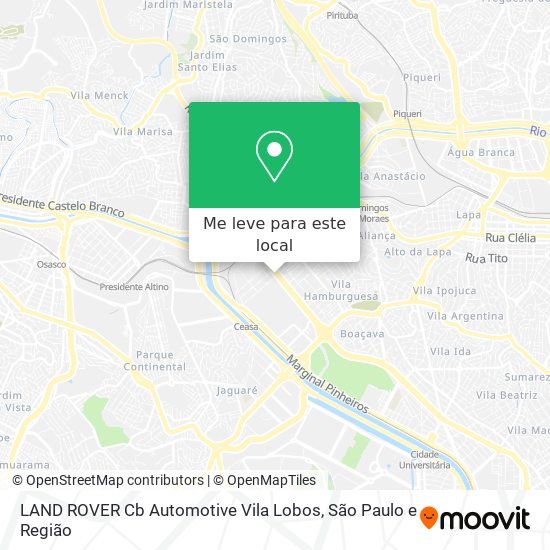 LAND ROVER Cb Automotive Vila Lobos mapa