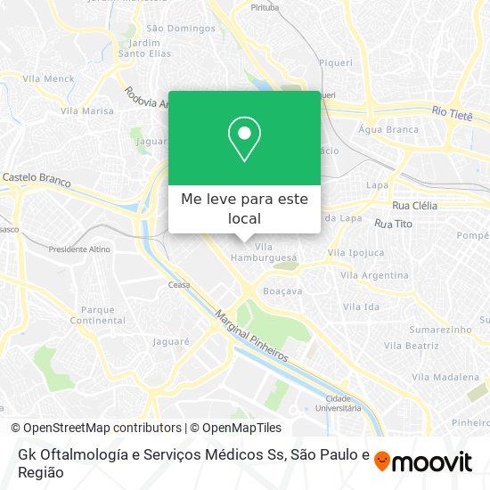 Gk Oftalmología e Serviços Médicos Ss mapa