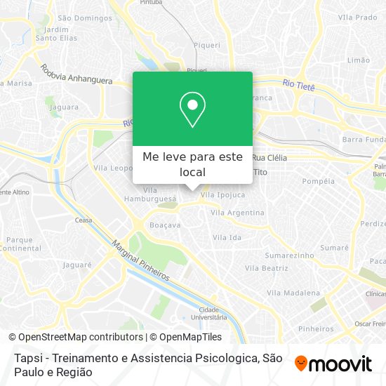 Tapsi - Treinamento e Assistencia Psicologica mapa