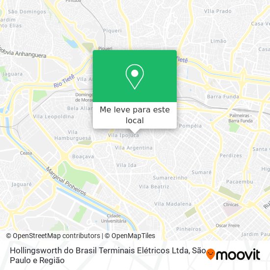 Hollingsworth do Brasil Terminais Elétricos Ltda mapa