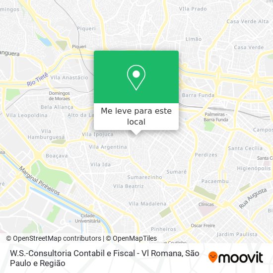 W.S.-Consultoria Contabil e Fiscal - Vl Romana mapa