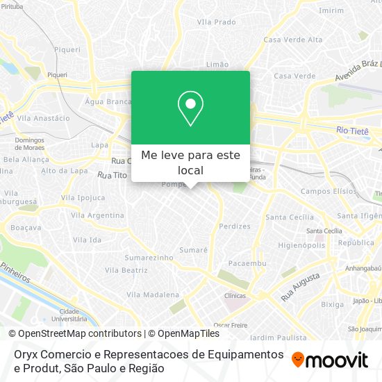 Oryx Comercio e Representacoes de Equipamentos e Produt mapa