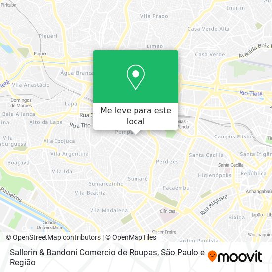 Sallerin & Bandoni Comercio de Roupas mapa