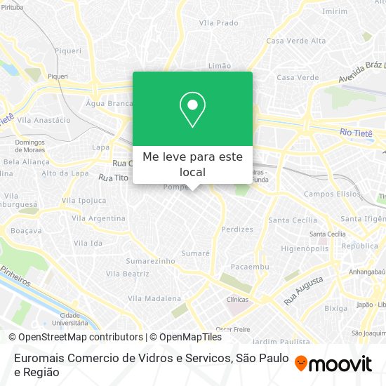 Euromais Comercio de Vidros e Servicos mapa