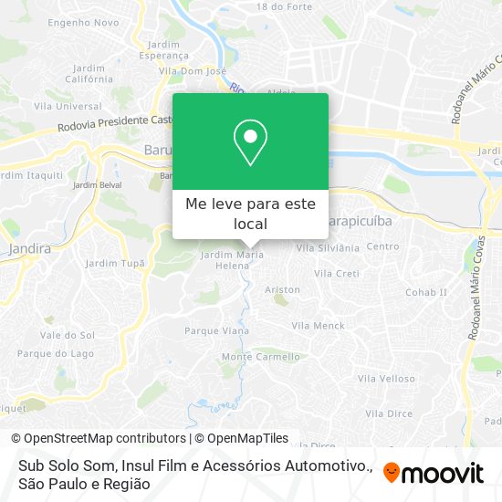 Sub Solo Som, Insul Film e Acessórios Automotivo. mapa