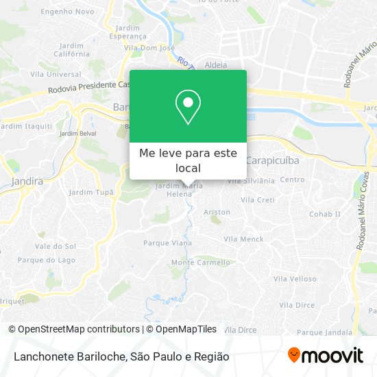 Lanchonete Bariloche mapa