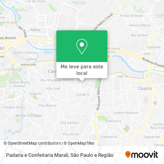 Padaria e Confeitaria Marali mapa