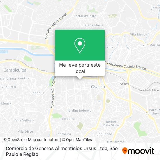 Comércio de Gêneros Alimentícios Ursus Ltda mapa