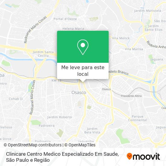 Clinicare Centro Medico Especializado Em Saude mapa