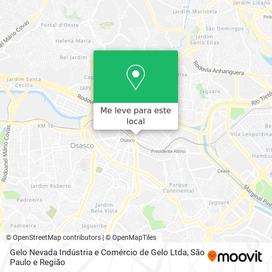 Gelo Nevada Indústria e Comércio de Gelo Ltda mapa