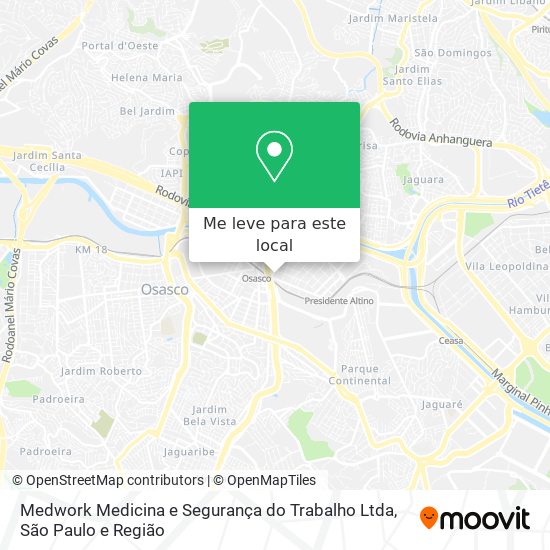 Medwork Medicina e Segurança do Trabalho Ltda mapa