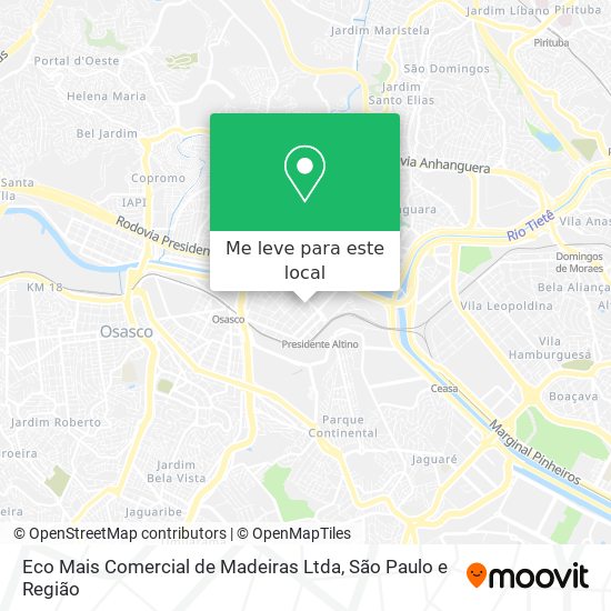Eco Mais Comercial de Madeiras Ltda mapa