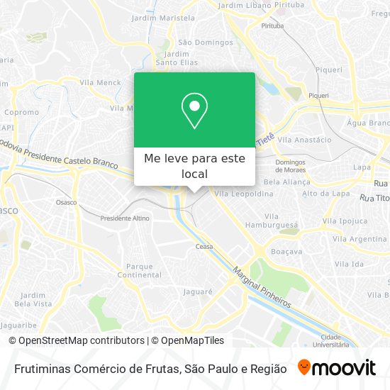 Frutiminas Comércio de Frutas mapa