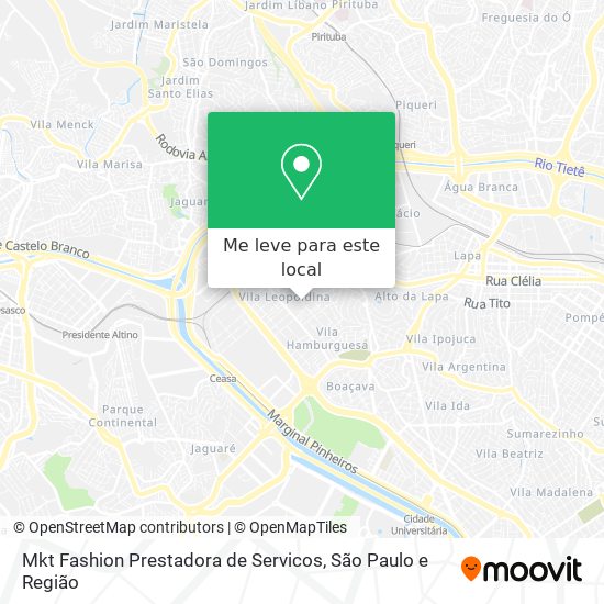 Mkt Fashion Prestadora de Servicos mapa