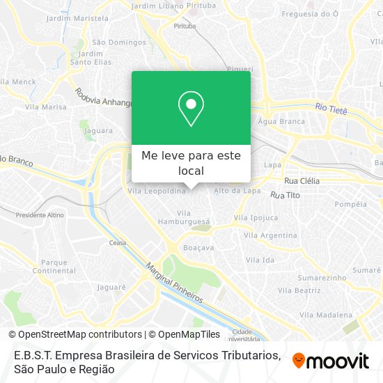 E.B.S.T. Empresa Brasileira de Servicos Tributarios mapa