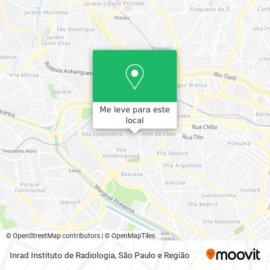 Inrad Instituto de Radiologia mapa