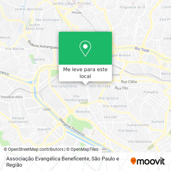 Associação Evangélica Beneficente mapa