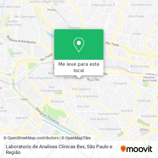 Laboratorio de Analises Clinicas Bex mapa