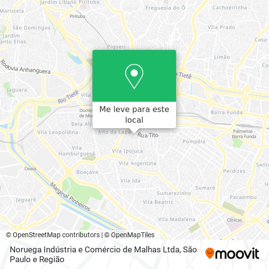 Noruega Indústria e Comércio de Malhas Ltda mapa