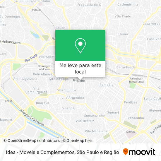 Idea - Moveis e Complementos mapa