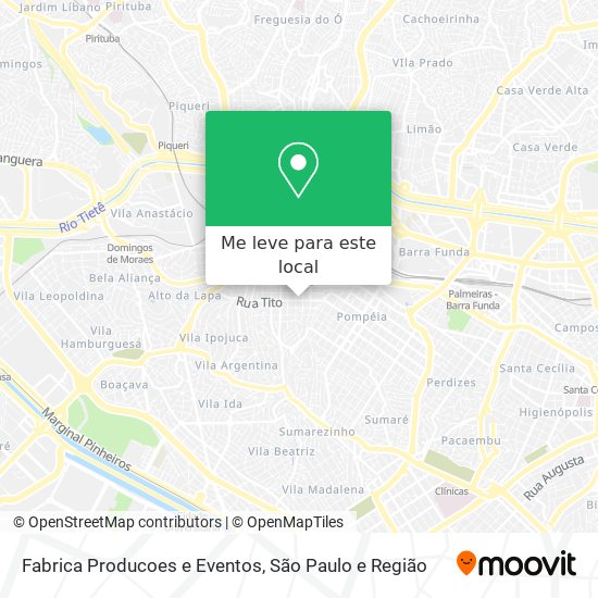 Fabrica Producoes e Eventos mapa