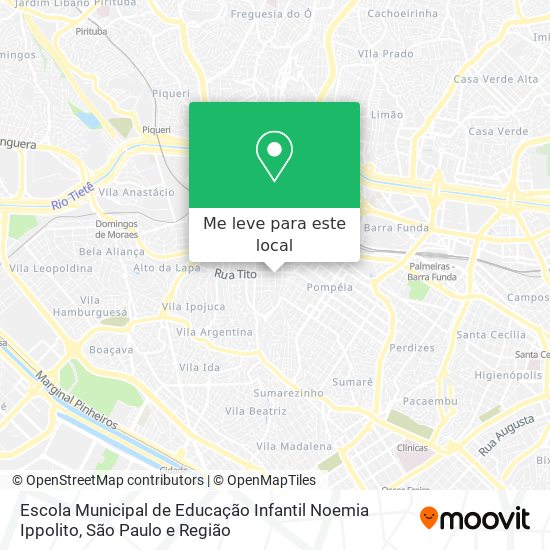 Escola Municipal de Educação Infantil Noemia Ippolito mapa