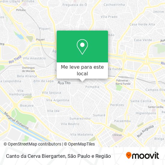 Canto da Cerva Biergarten mapa