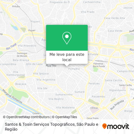 Santos & Tosin Serviços Topográficos mapa
