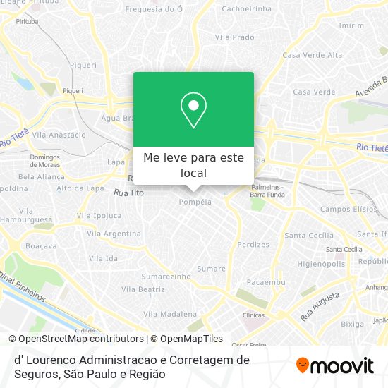 d' Lourenco Administracao e Corretagem de Seguros mapa