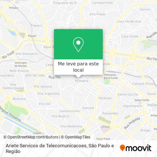 Ariete Servicos de Telecomunicacoes mapa