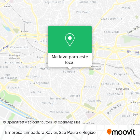 Empresa Limpadora Xavier mapa