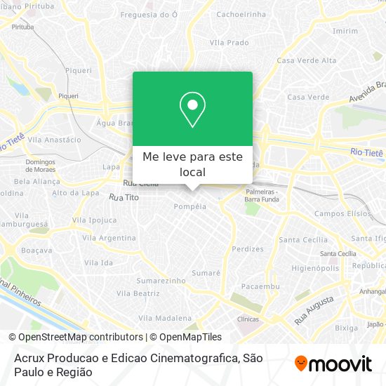 Acrux Producao e Edicao Cinematografica mapa