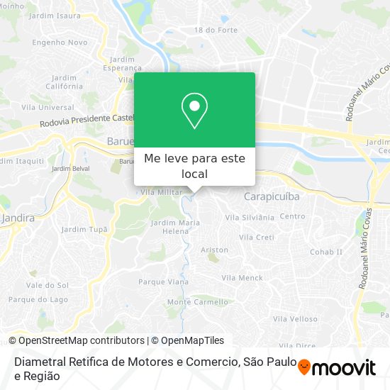 Diametral Retifica de Motores e Comercio mapa