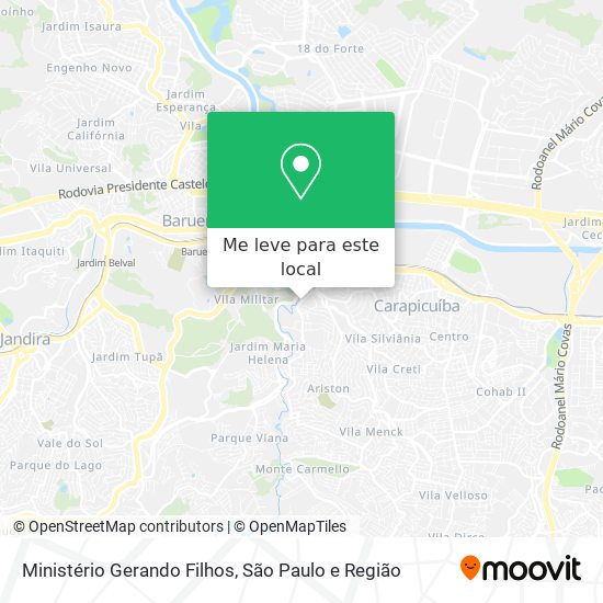Ministério Gerando Filhos mapa