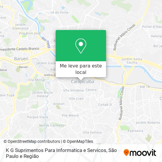 K G Suprimentos Para Informatica e Servicos mapa