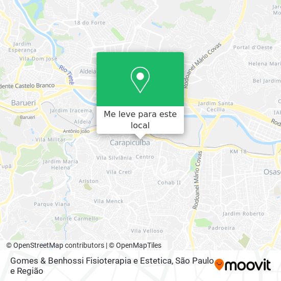 Gomes & Benhossi Fisioterapia e Estetica mapa
