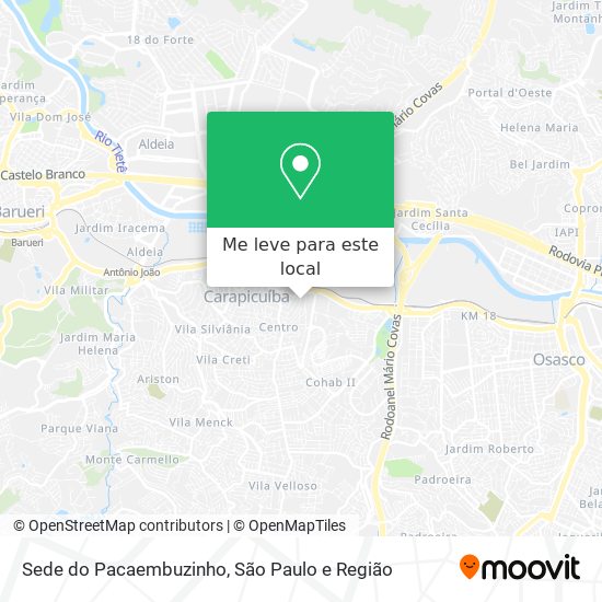 Sede do Pacaembuzinho mapa