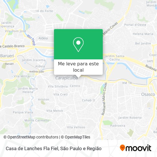 Casa de Lanches Fla Fiel mapa