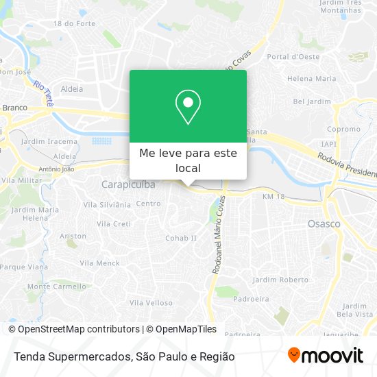 Tenda Supermercados mapa