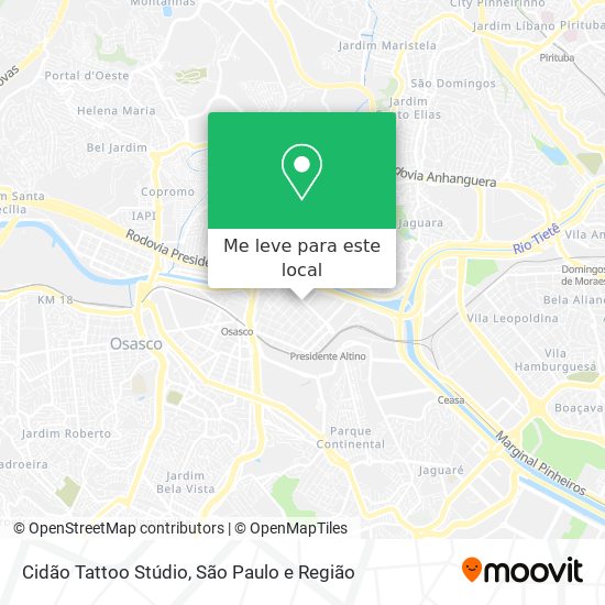 Cidão Tattoo Stúdio mapa