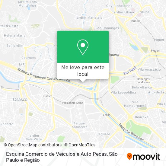 Esquina Comercio de Veiculos e Auto Pecas mapa