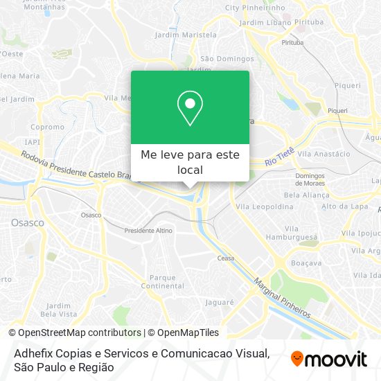 Adhefix Copias e Servicos e Comunicacao Visual mapa